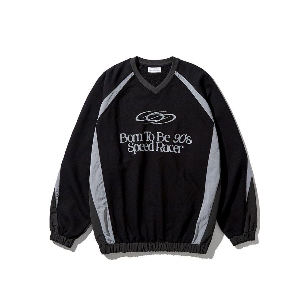 [ahyeon同款] 1993studio - speed rider raglan sweatshirt (black)