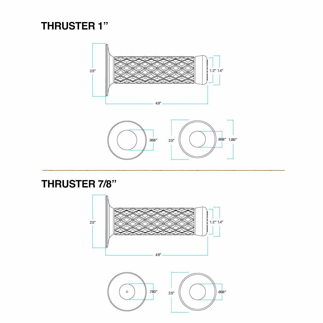 Biltwell 橡膠 握把套 菱格紋 (有邊) - 淺灰