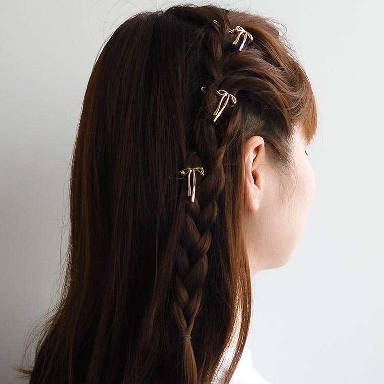 迷你金屬蝴蝶結髮夾