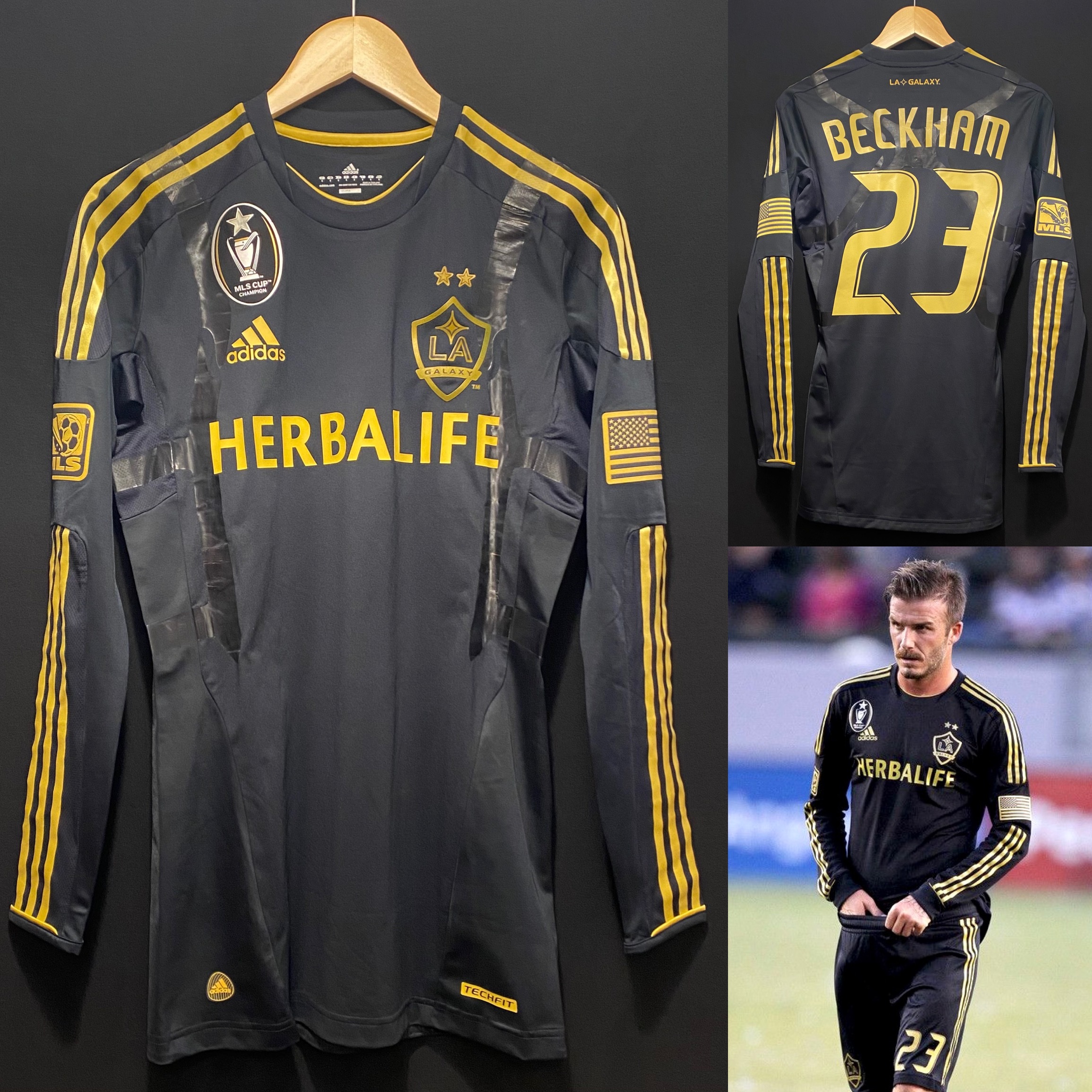 激レア　美品　LA GALAXY BECKHAM ユニフォーム LA Galaxy 11/12 Away - Soccer - Retro - Beckham # 23 - MLS