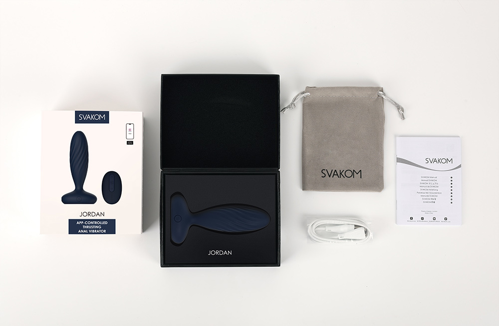 SVAKOM Jordan 智能遠程 推撞&震動式後庭按摩器 - 深藍色