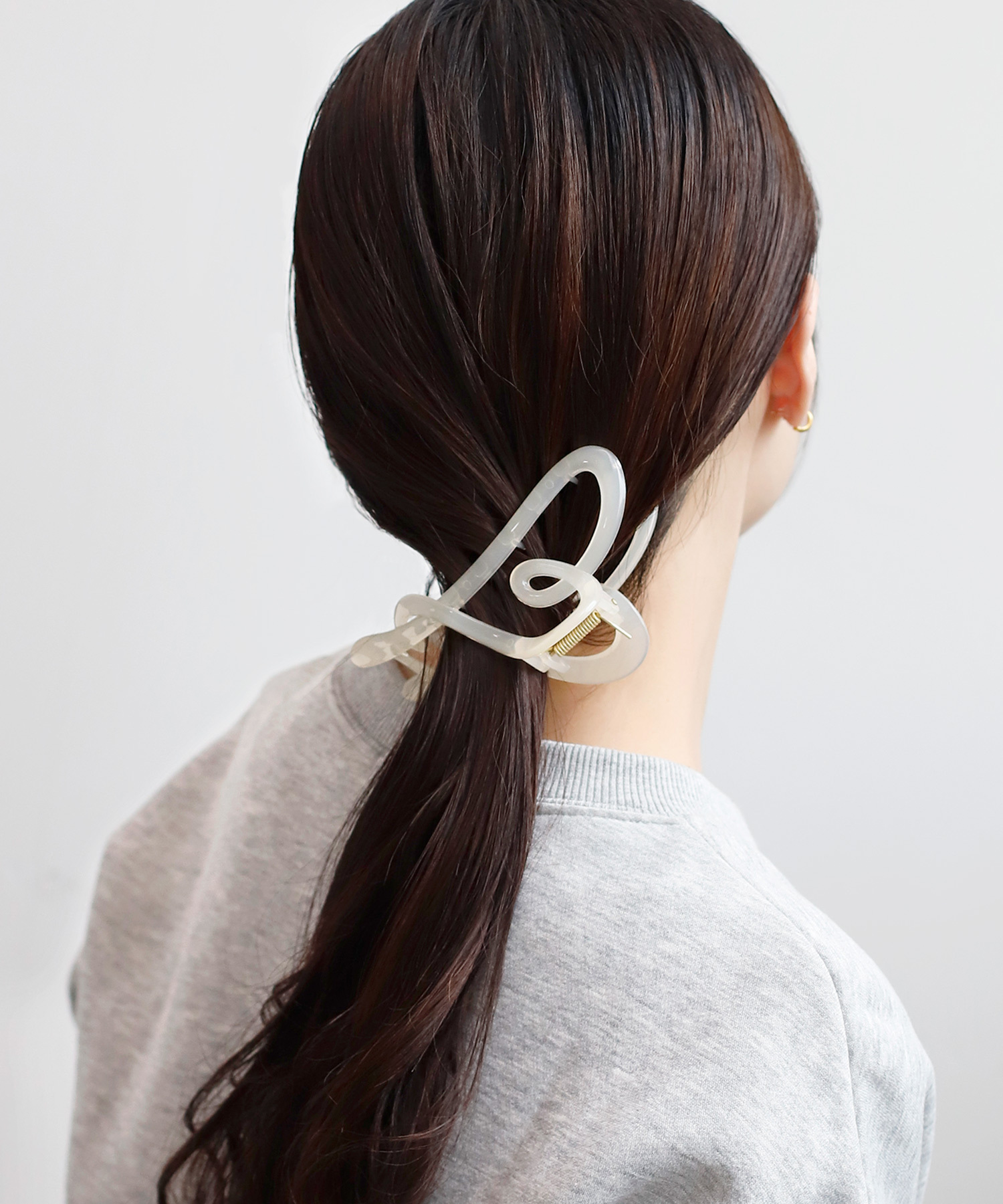 [連線優惠]ANEMONE細緻心形圖案髮夾