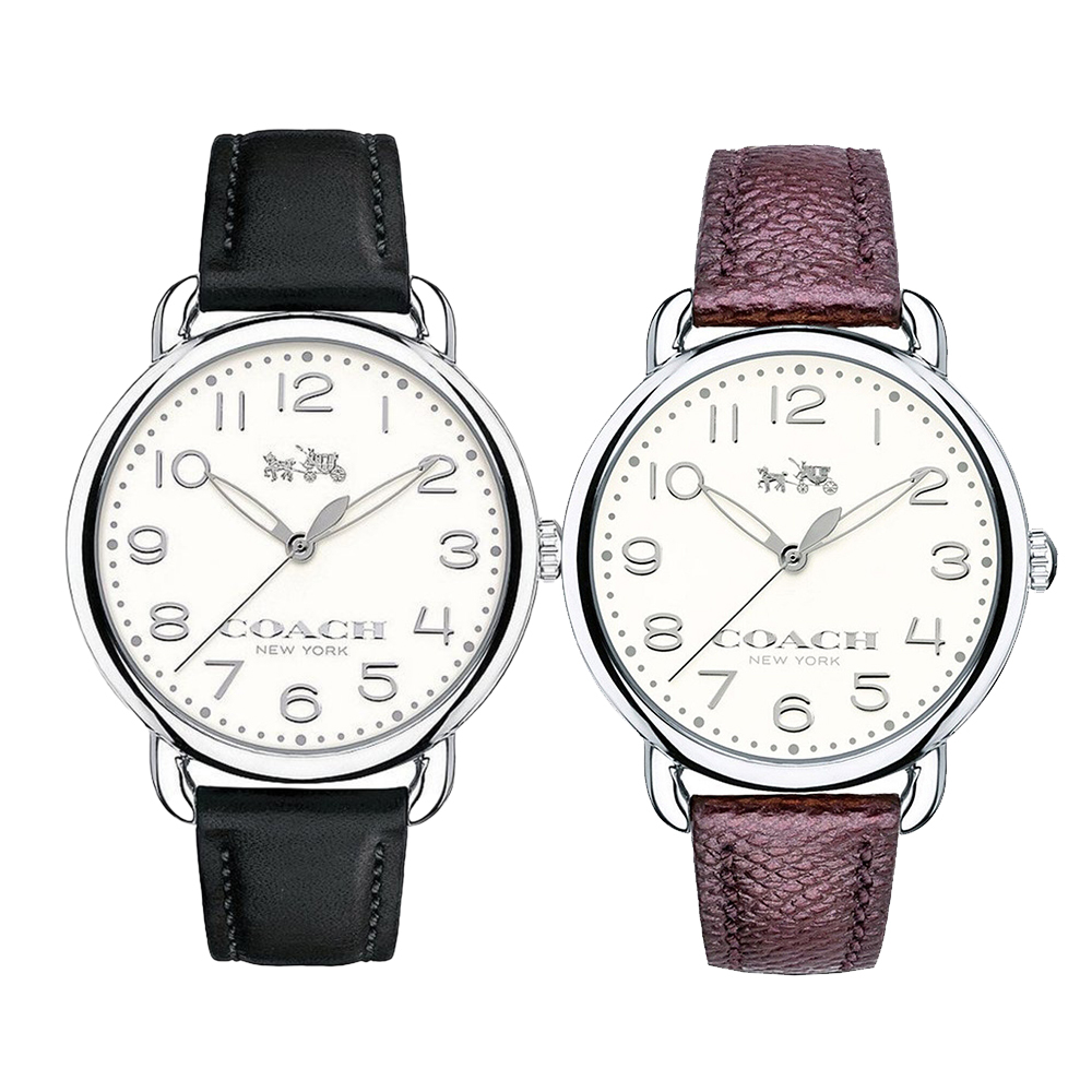 (預購)【COACH 蔻馳】Delancey系列 14502267/14502269 經典 大數字時標 皮革 女款 石英錶