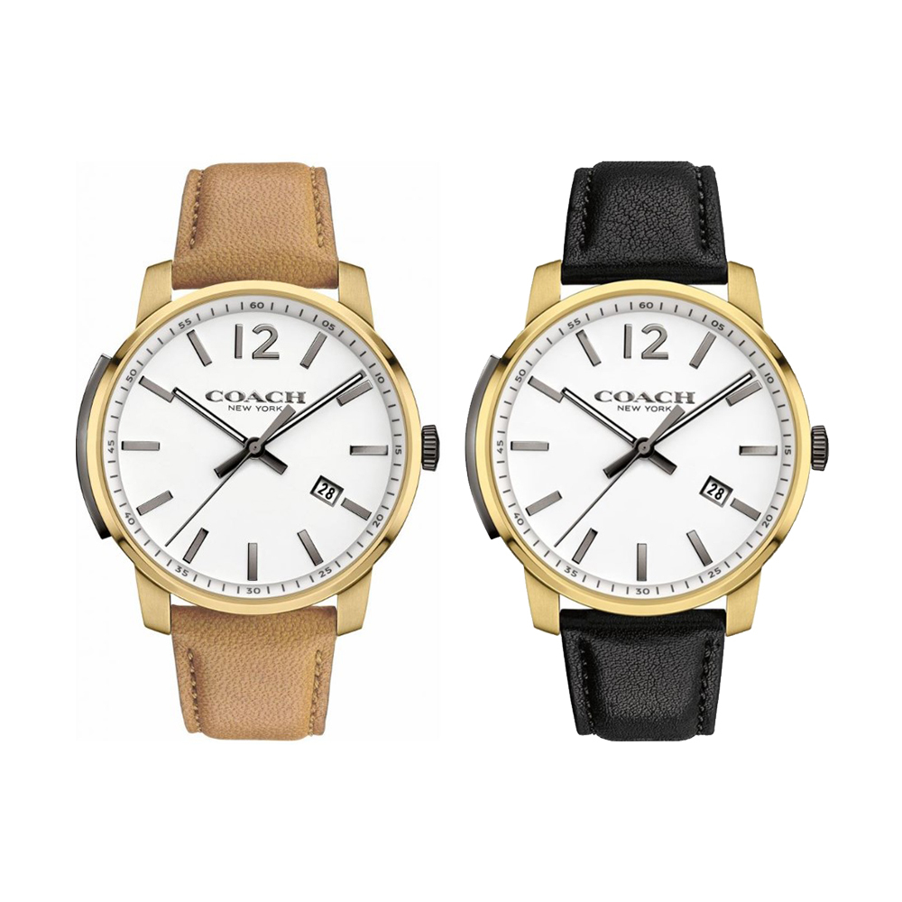(預購)【COACH 蔻馳】BLEECKER系列 14602005/14602055 日期顯示 夜光指針 皮革 女款 石英錶