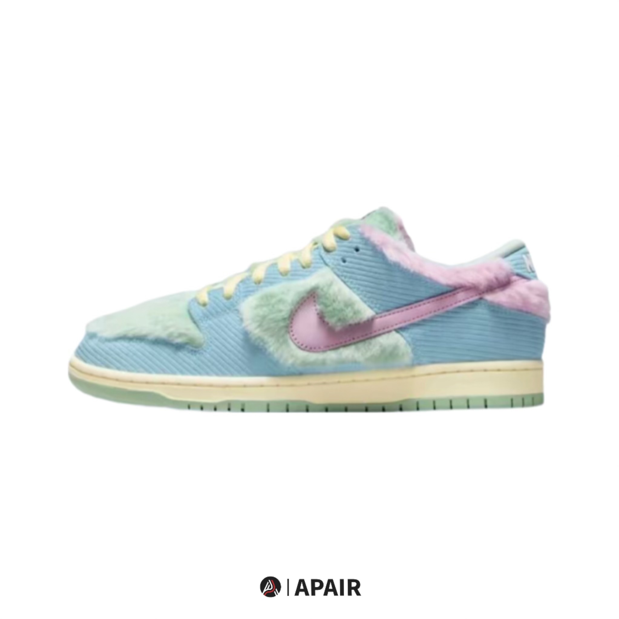 【APAIR】預購 Verdy x nike dunk sb low 藍綠粉 絨毛 聯名款 FN6040-400