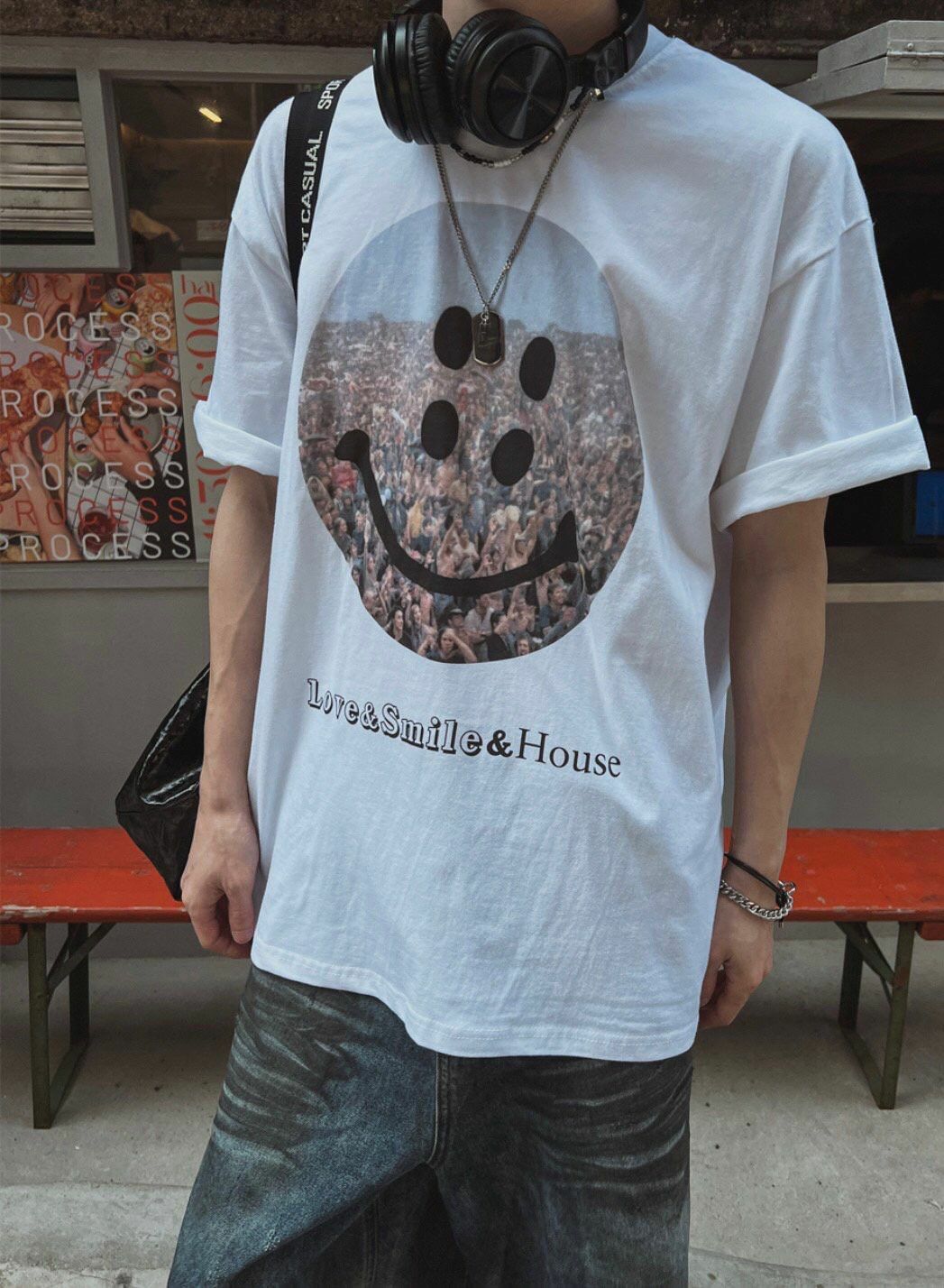 英文字圖案短袖Tee Seeot-002T