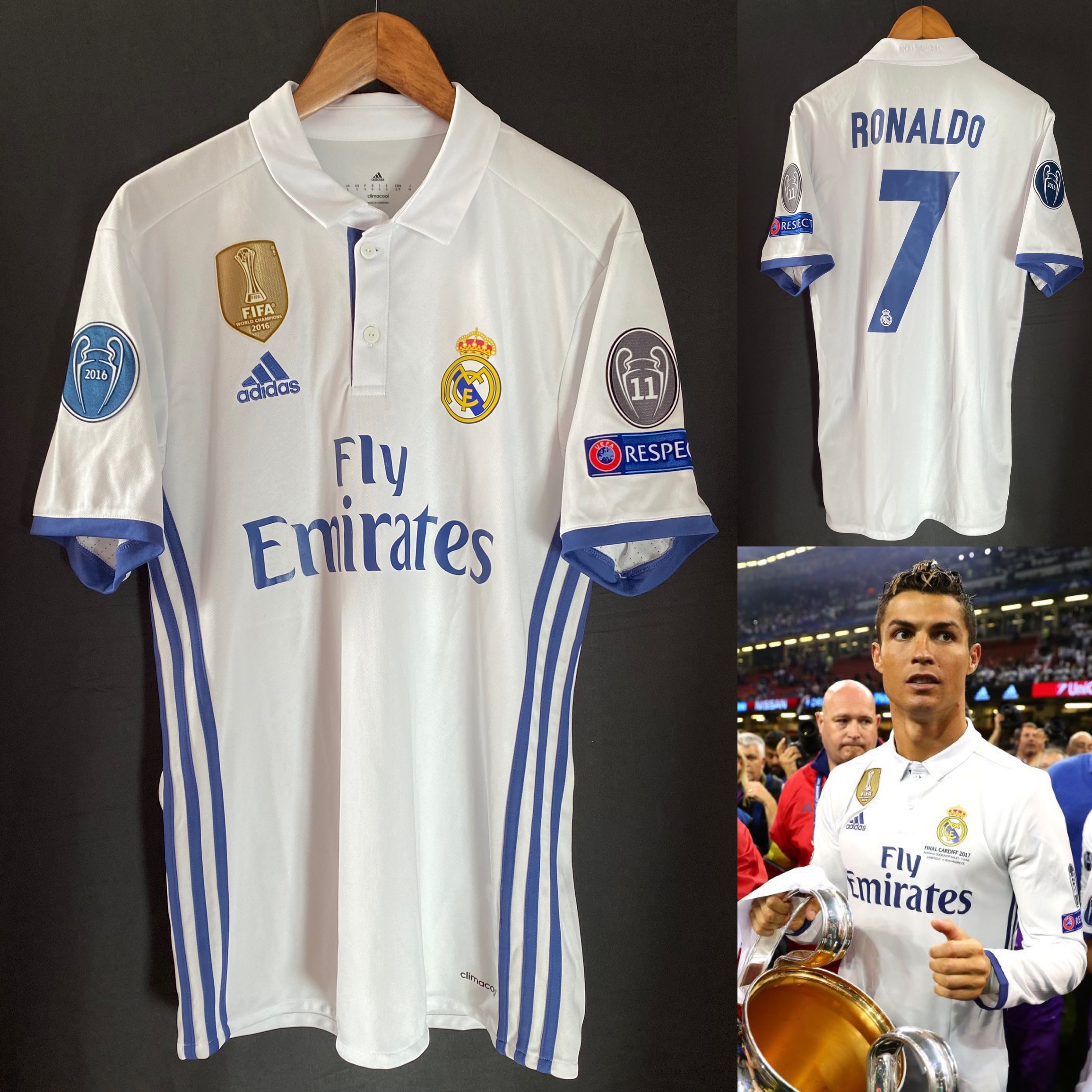 Real Madrid 2016-2017 Adidas Home Shirt #7 RONALDO Real Madrid 2016-2017 Adidas Home Shirt #7 RONALDO