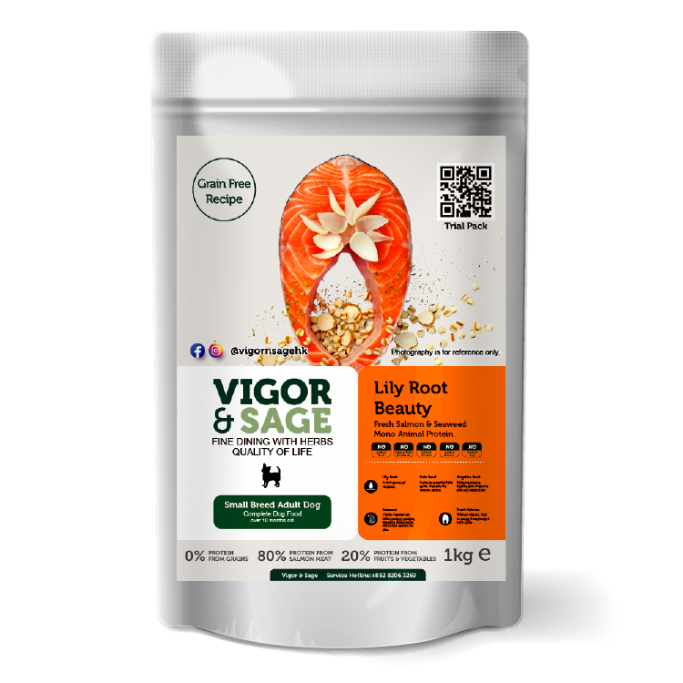 Vigor&Sage | 百合美毛小型成犬糧 1kg