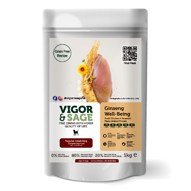 Vigor&Sage | 人參健體全犬種成犬糧 1kg