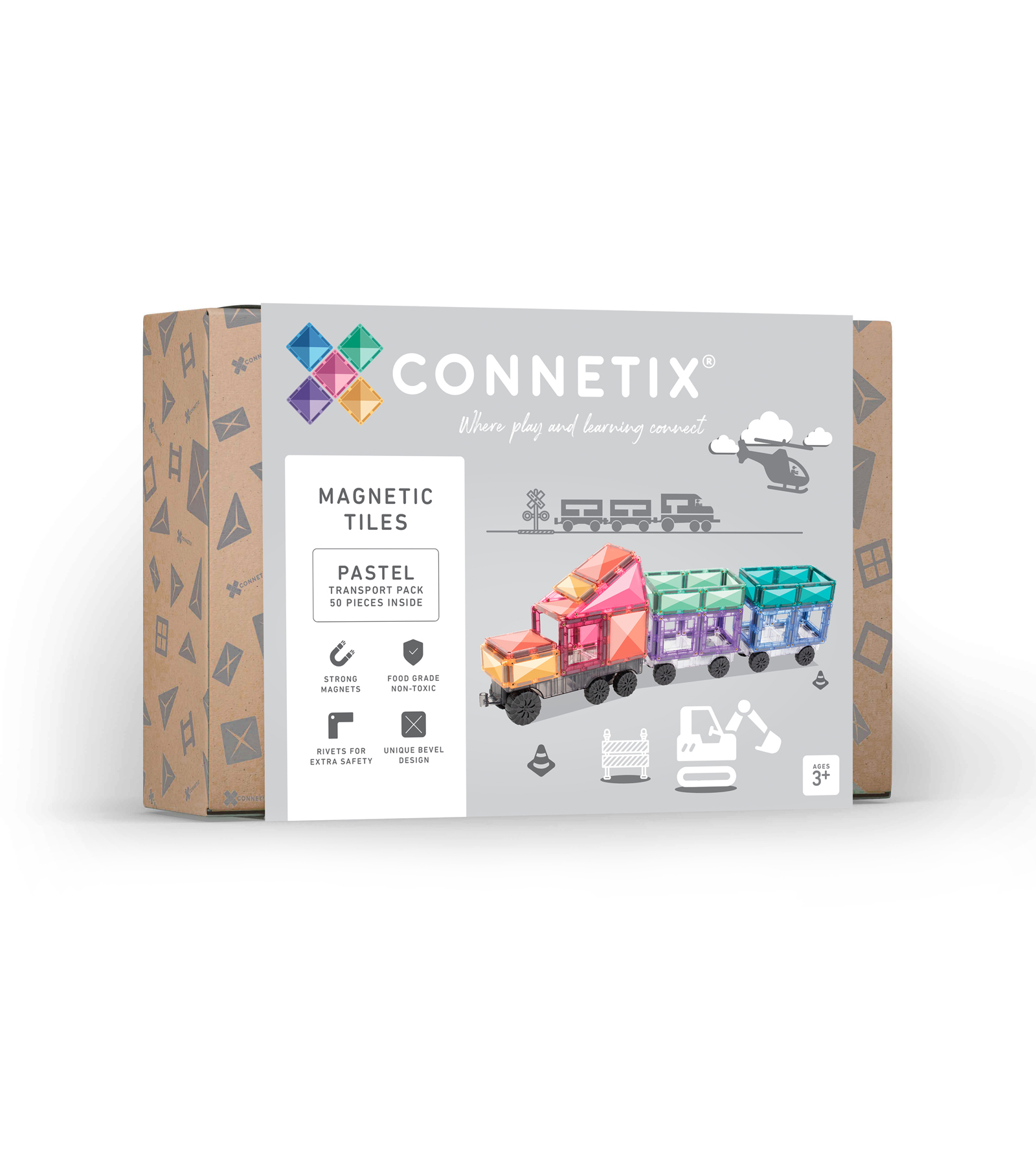 Connetix Pastel Transport Pack 50 pc