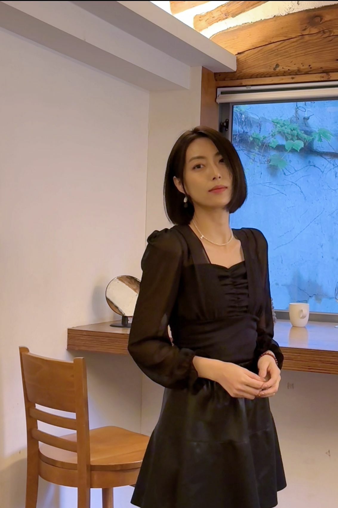 TOP#6378 🤍浮現紗幕上衣