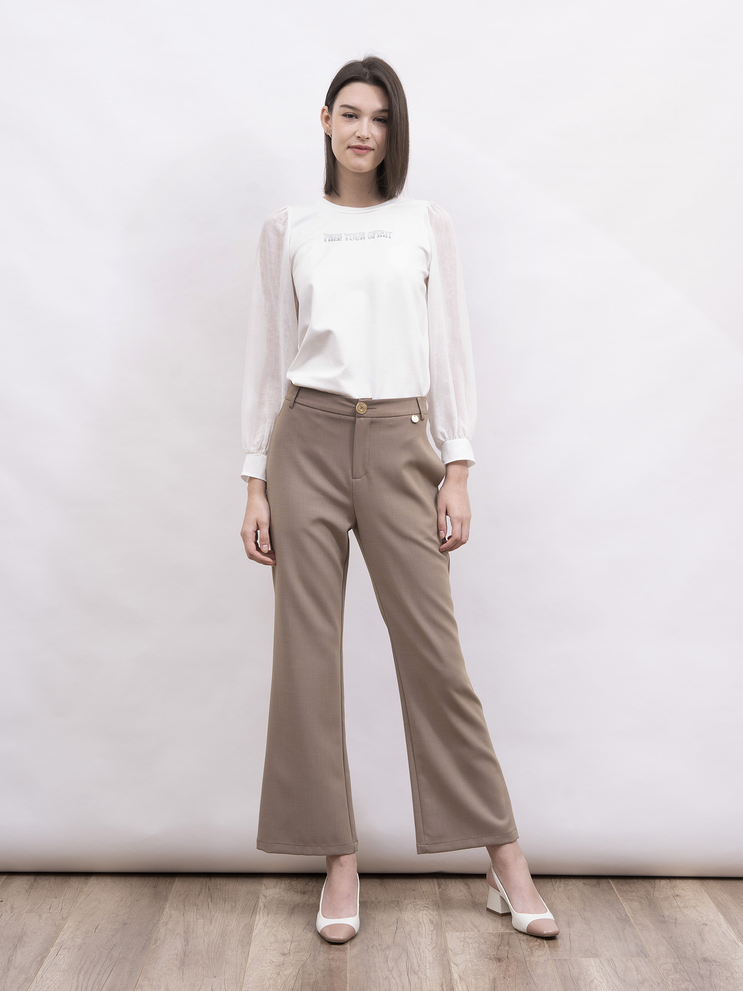 mi-tu 西裝直腳長褲