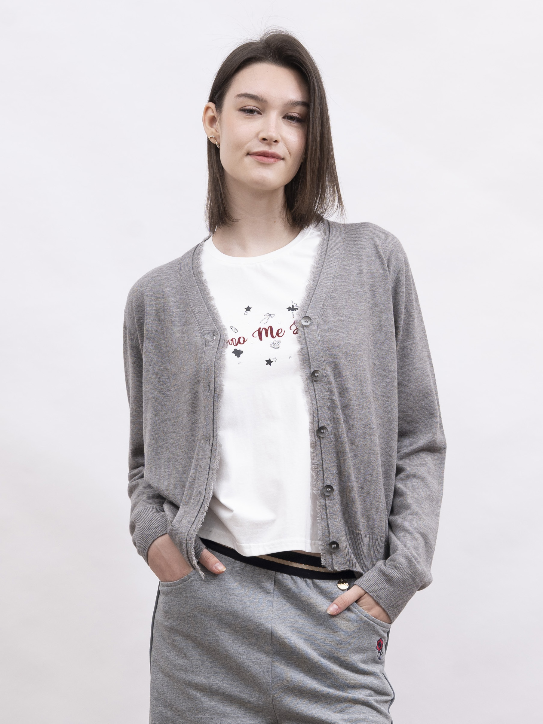 mi-tu 針織V領外套