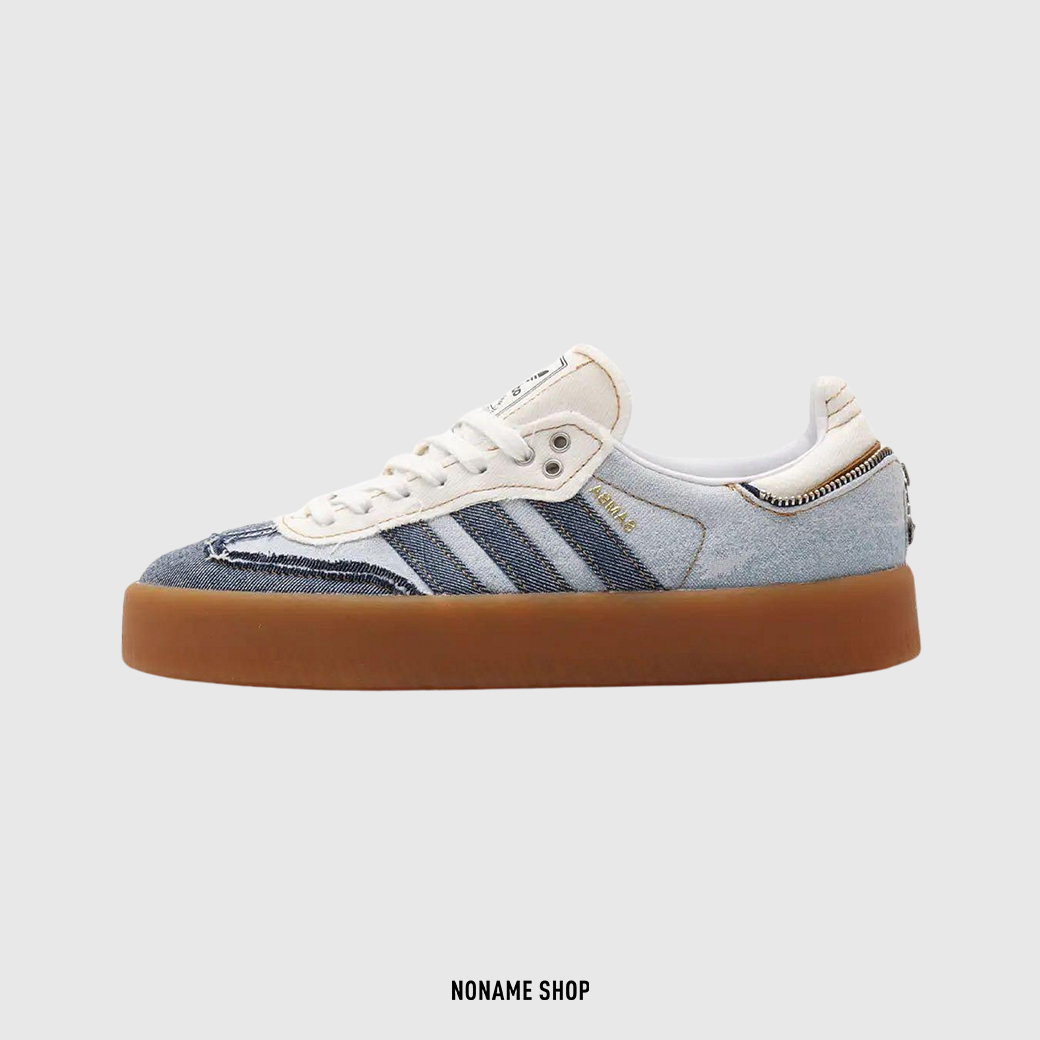 ATMOS X ADIDAS ORIGINALS SAMBA 拉鍊 拼接 丹寧 牛仔 焦糖底 復古 休閒鞋 (女款)