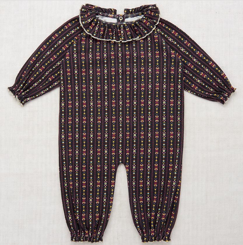 Misha & Puff 荷葉領連身衣 Pierrot Onesie - Licorice Bohemia