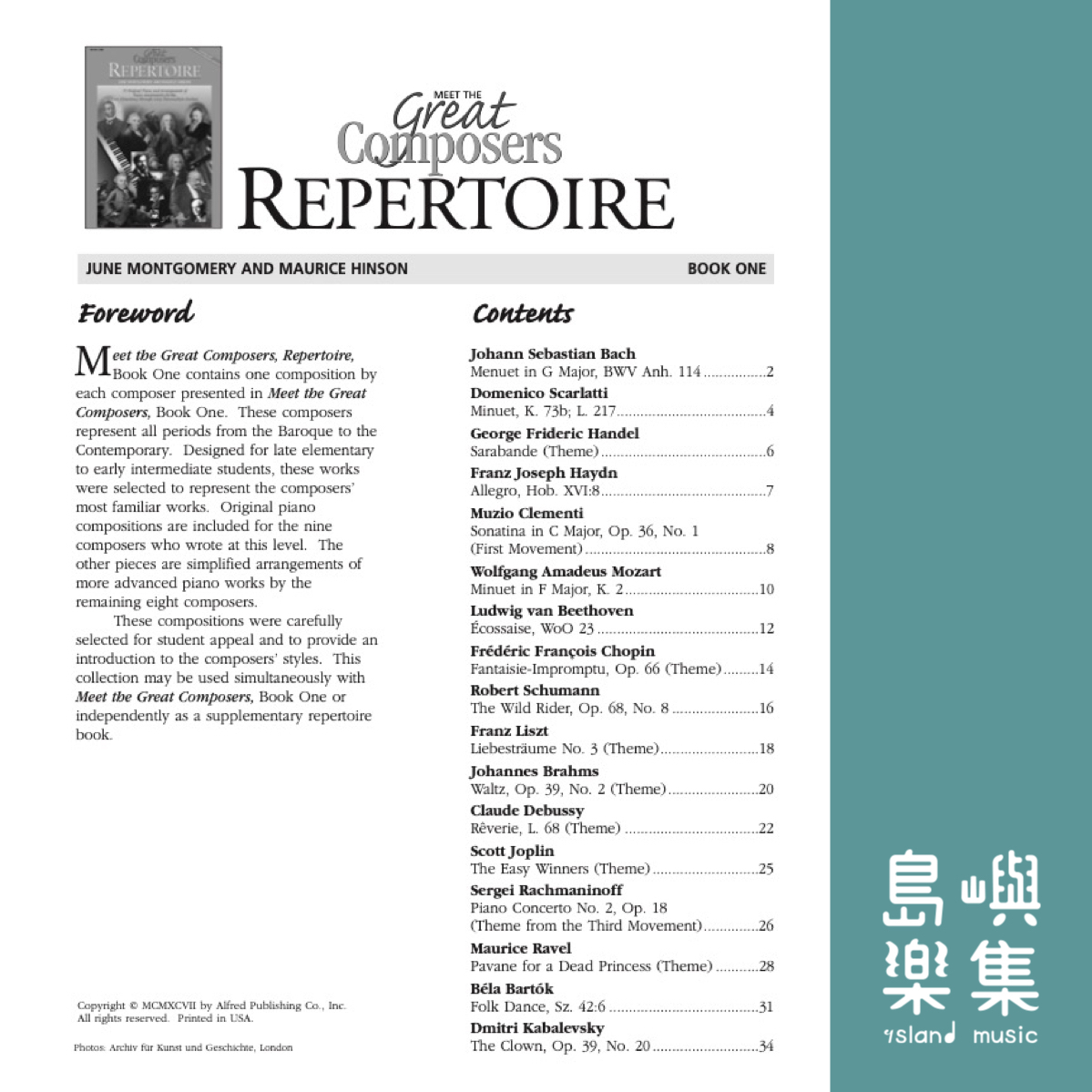 Meet the Great Composers: Repertoire, Book 1