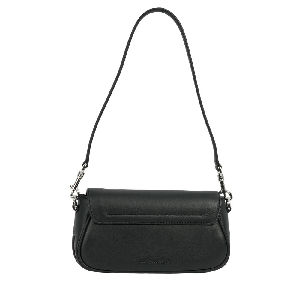 【MARC JACOBS】THE CLOVER 黑釦平滑皮革翻蓋二用包(黑色) 2P4HSH035H02 001