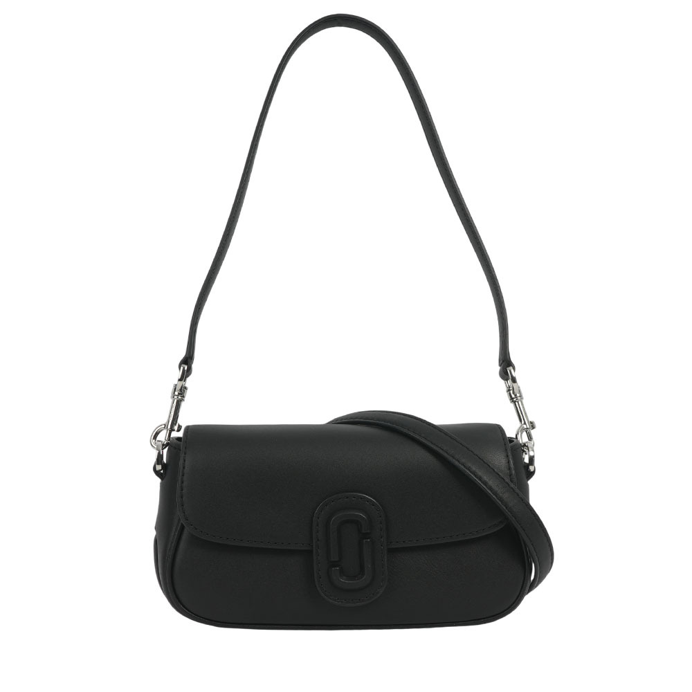 【MARC JACOBS】THE CLOVER 黑釦平滑皮革翻蓋二用包(黑色) 2P4HSH035H02 001