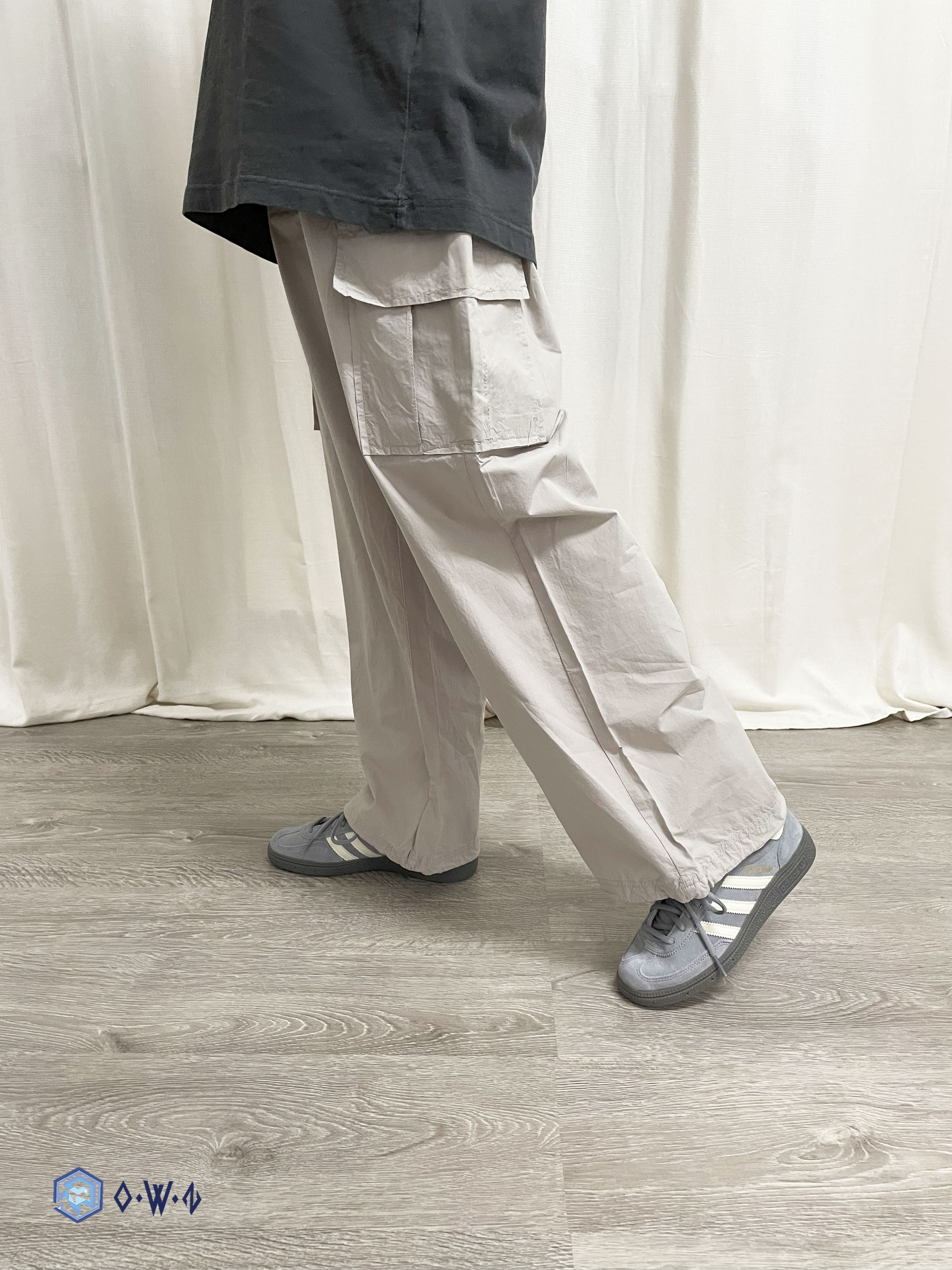 【OWN】TOFFEE 韓國 流行品牌 休閒 寬褲 鬆緊 縮口 不分男女 黑 奶棕 深棕