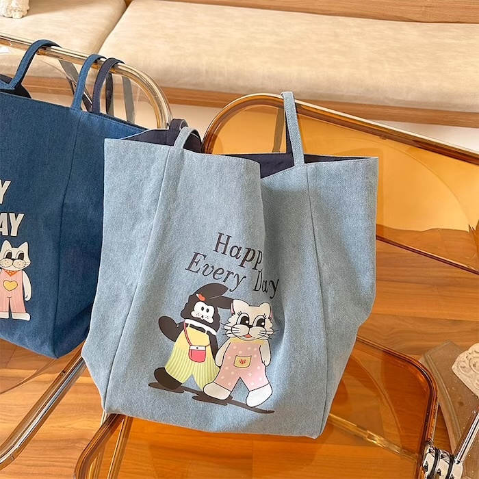 《91601》貓咪兔兔雙面單肩包