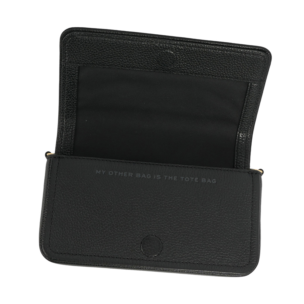 【MARC JACOBS】粒面皮革迷你斜背包WOC/手拿包(黑色) 2S4SMN080S02 001