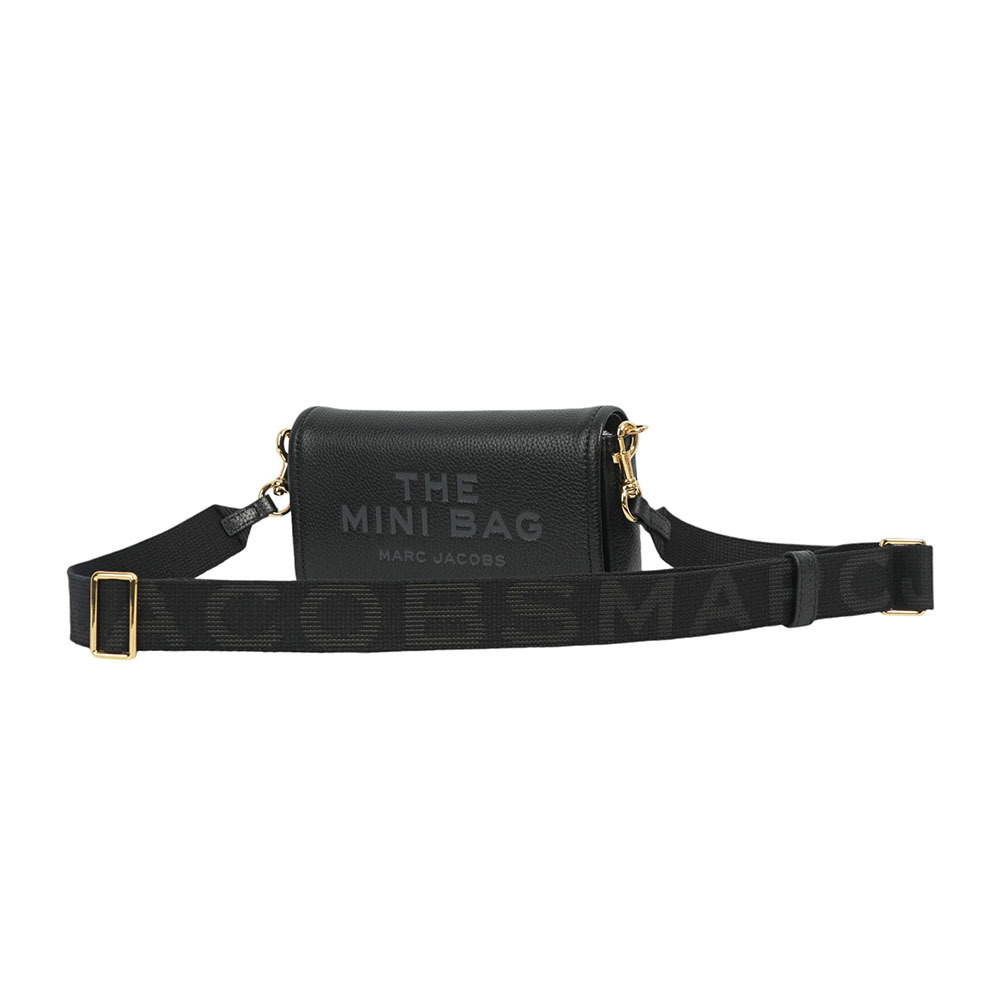 【MARC JACOBS】粒面皮革迷你斜背包WOC/手拿包(黑色) 2S4SMN080S02 001