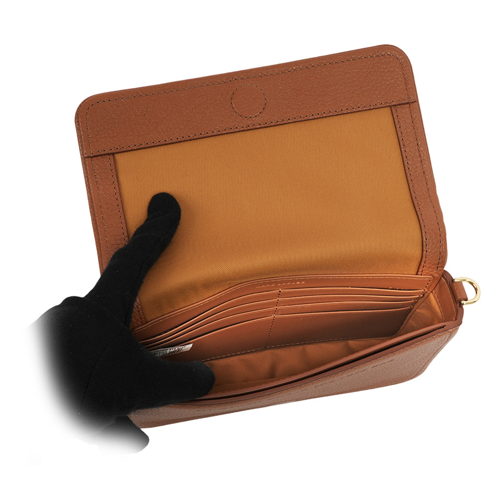 【MARC JACOBS】粒面皮革迷你斜背包WOC/手拿包(堅果棕) 2S4SMN080S02 212