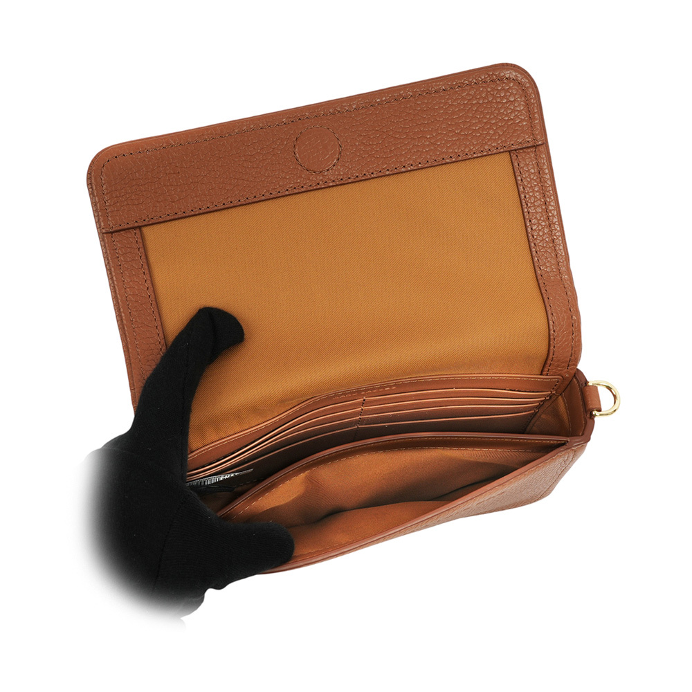 【MARC JACOBS】粒面皮革迷你斜背包WOC/手拿包(堅果棕) 2S4SMN080S02 212