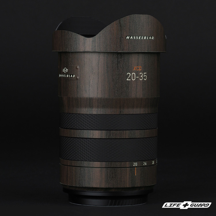 LIFE+GUARD 鏡頭貼膜安裝示意，適用 Hasselblad XCD 20-35mm