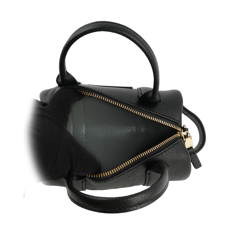 【MARC JACOBS】粒面皮革迷你波士頓二用包(黑色) 2S4HCR032H02 001