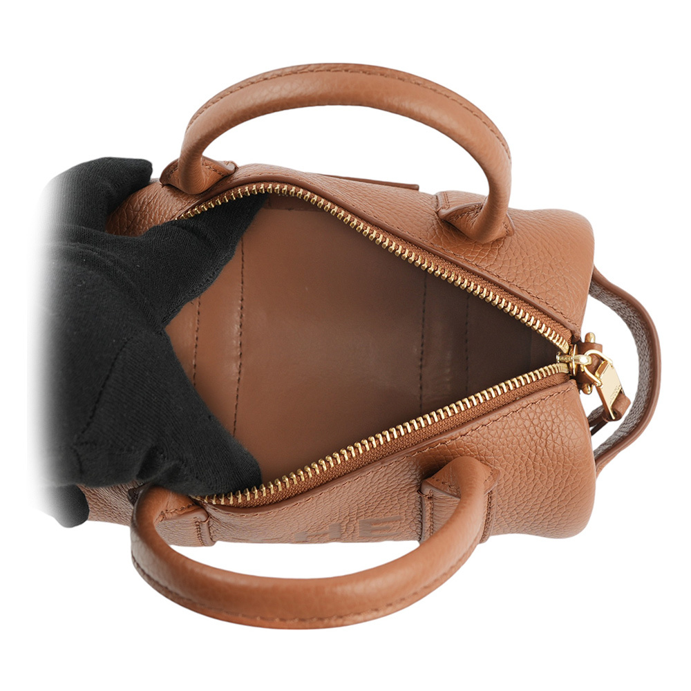 【MARC JACOBS】粒面皮革迷你波士頓二用包(堅果棕) 2S4HCR032H02 212