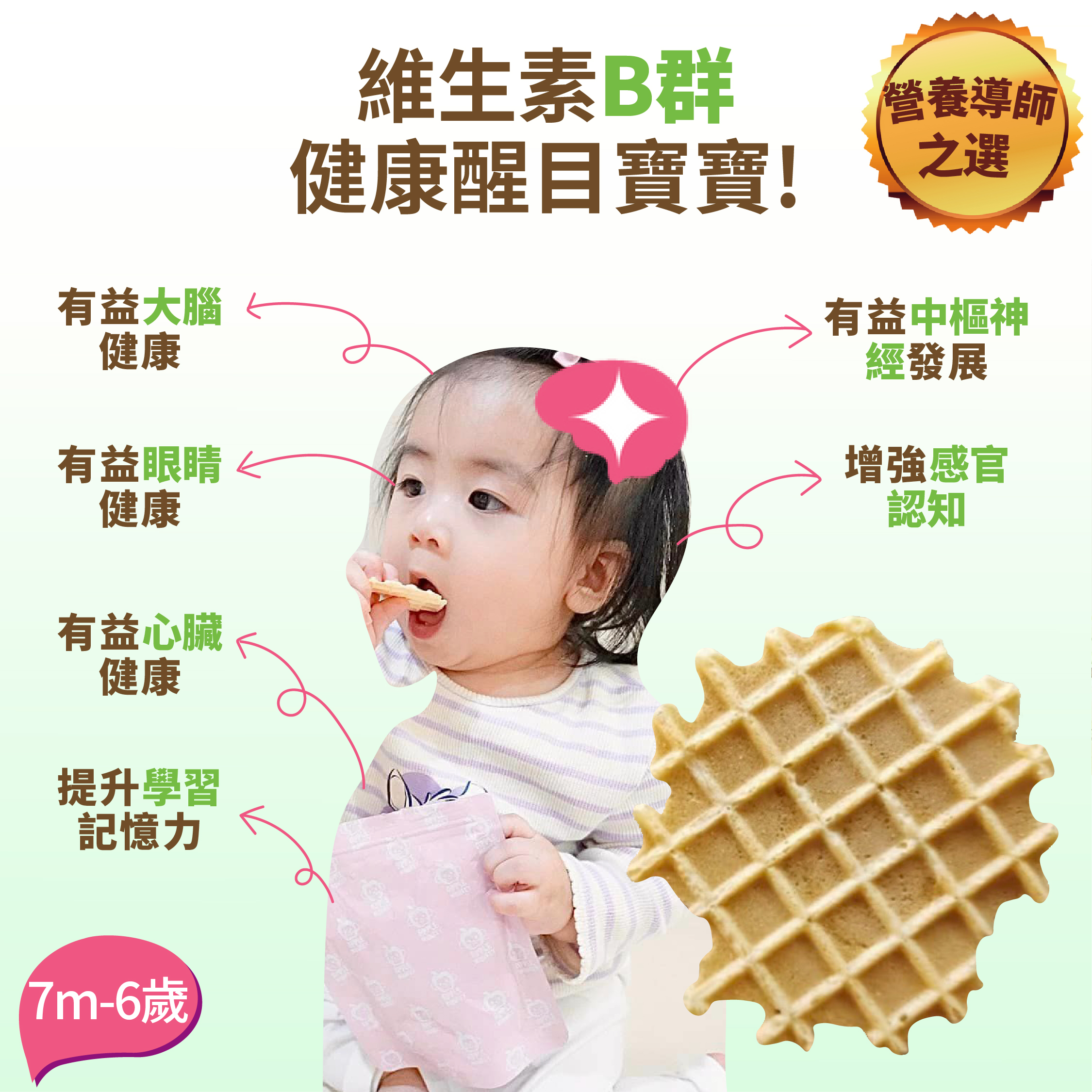 維B群醒腦高IQ全穀糙米小鬆餅(無添加糖鹽無麩質)-脆甜香蕉 維生素B1 B3 B5 B6 (8個月-7歲嬰幼兒) [品牌官方正貨] 此日期前最佳: 最少9個月或以上