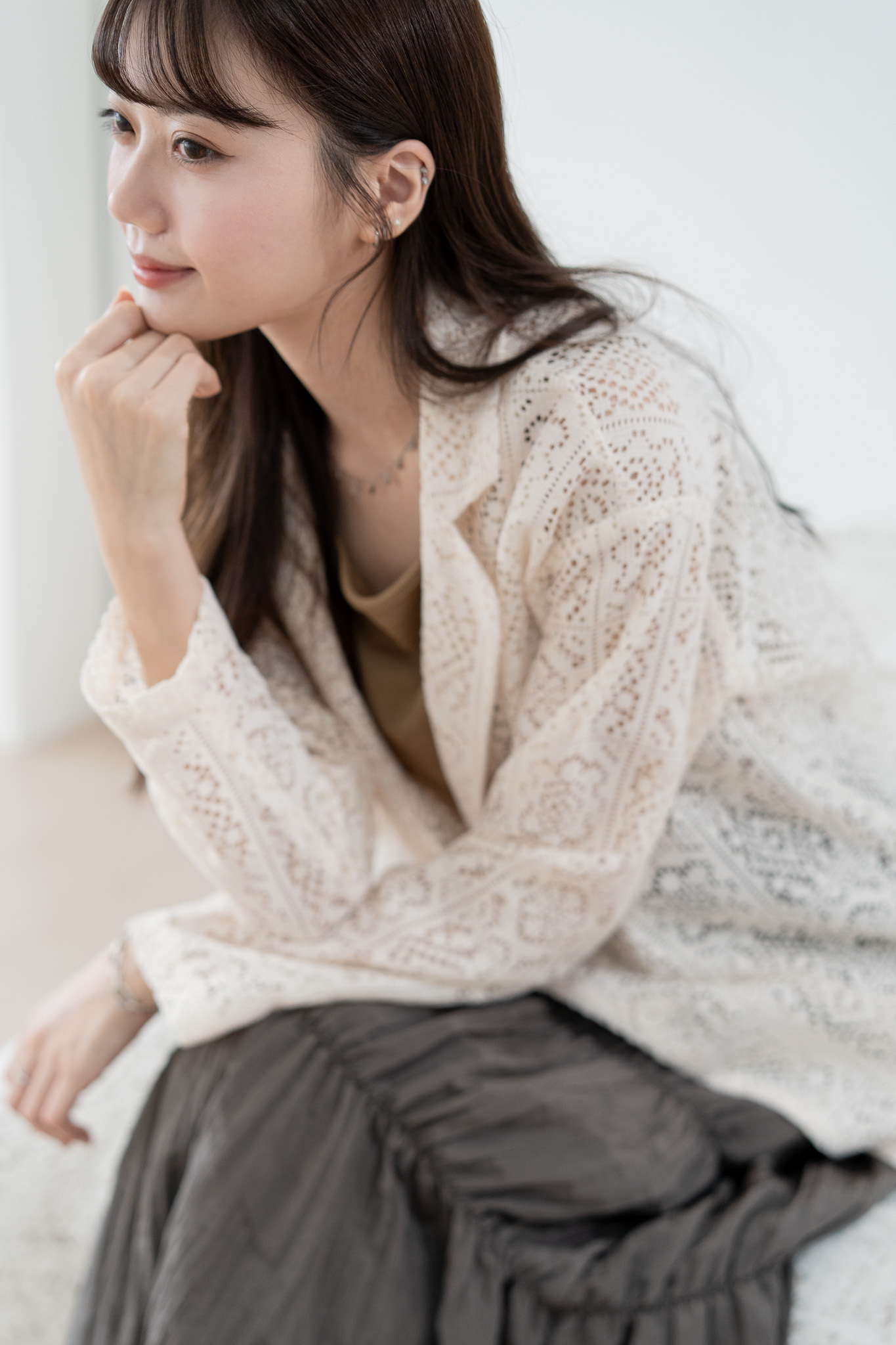 通花布西裝外套 - 10145