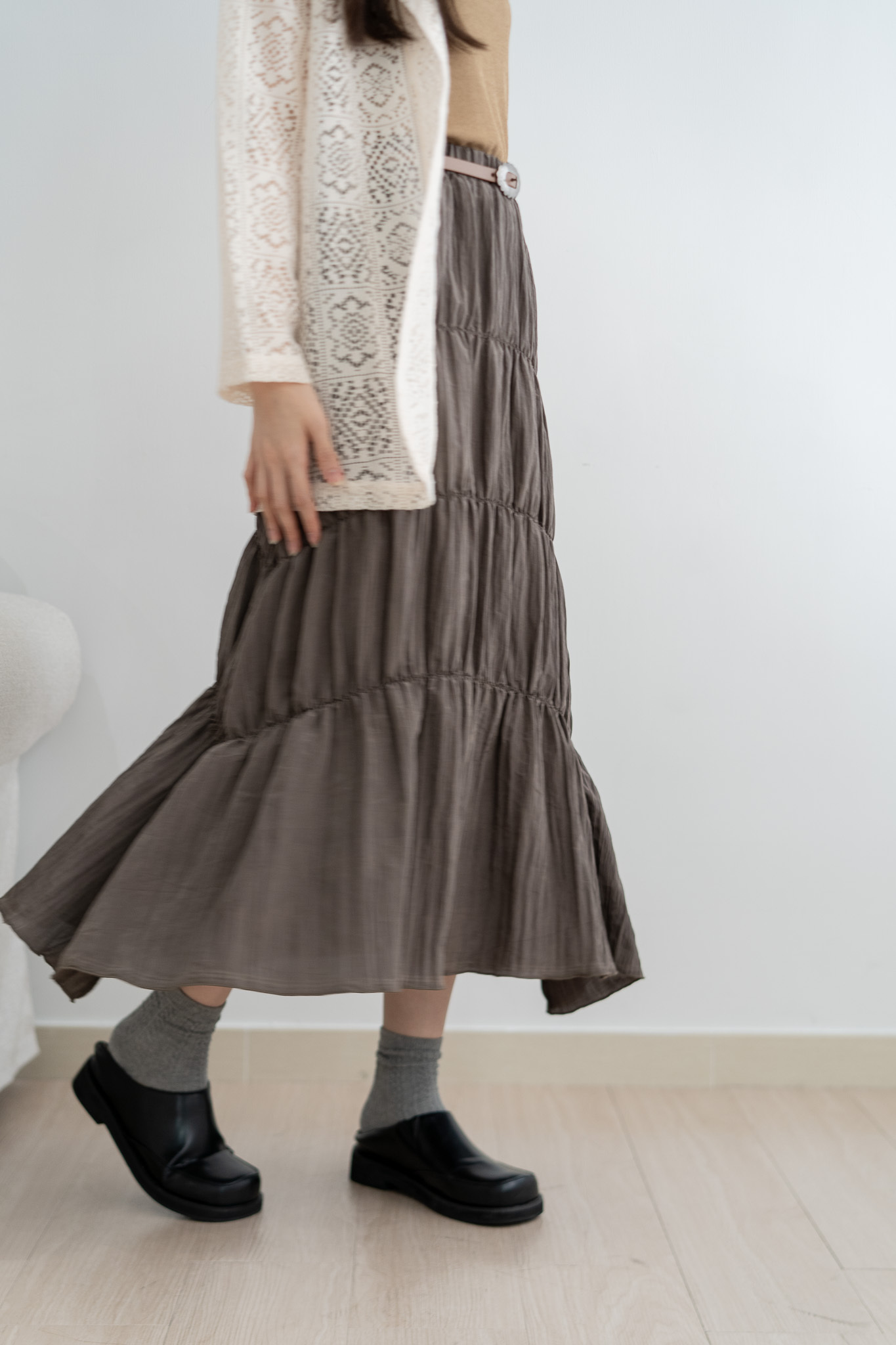 造型感珠光蛋糕魚尾裙 - SK43269