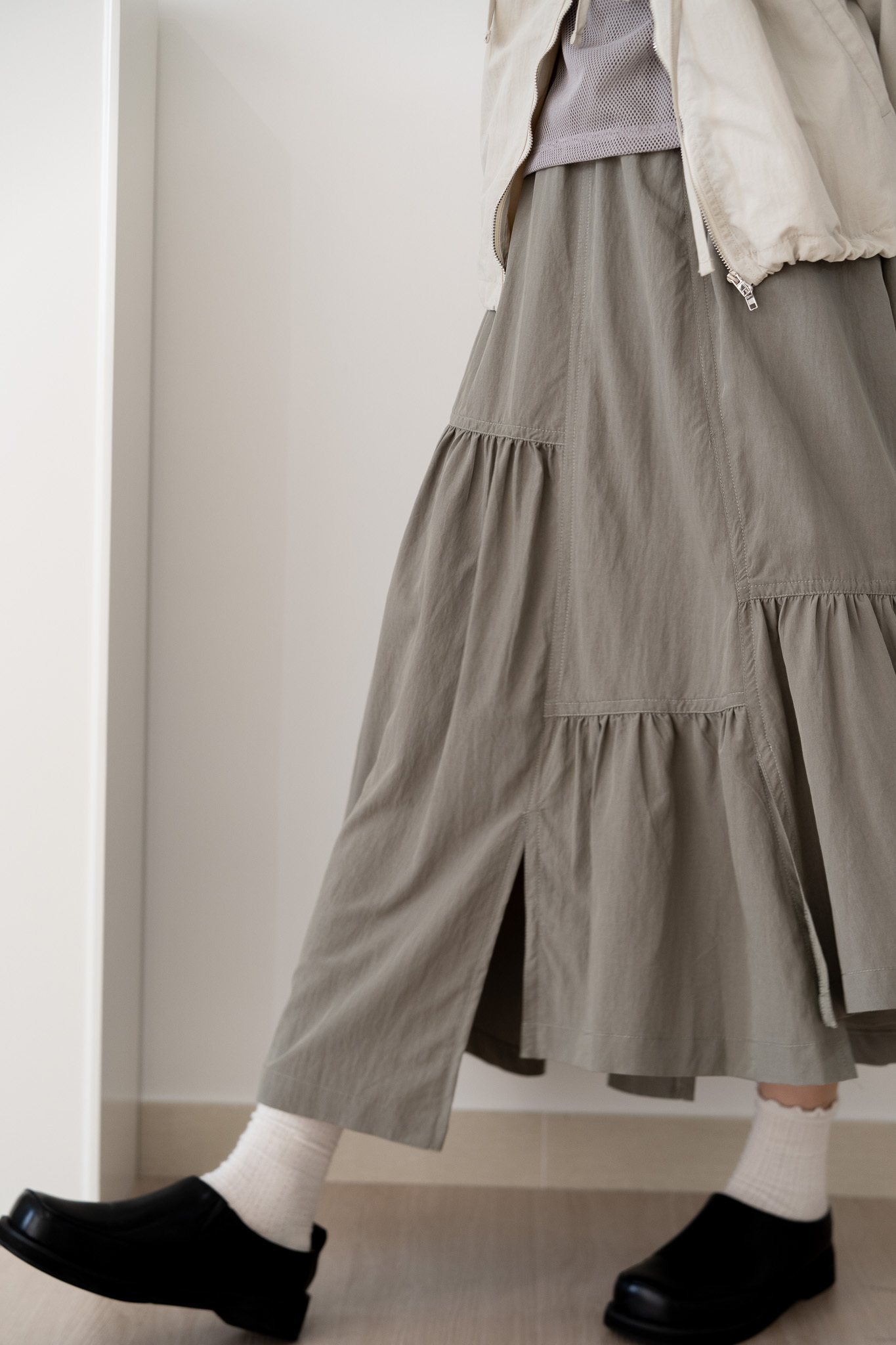 拼接蓬蓬半身裙 - 10277