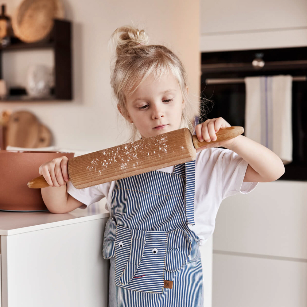 OYOY 有機棉丹寧工作圍裙 / 小象口袋 / 兒童用