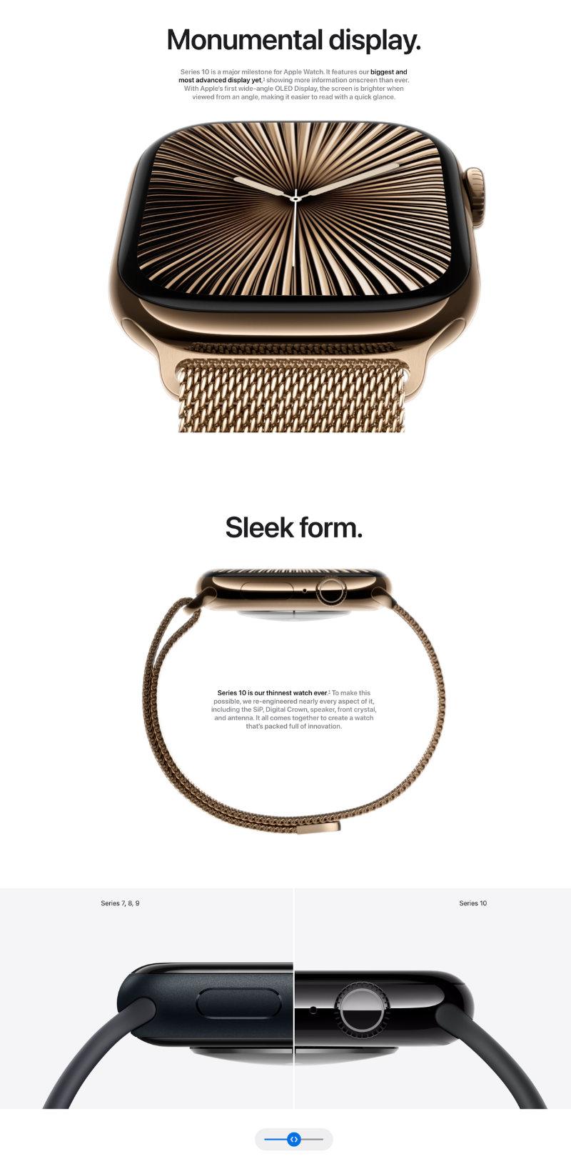 Apple Watch Series10 42mm 智能手錶 [GPS] 運動錶帶 [3色]【香港行貨】