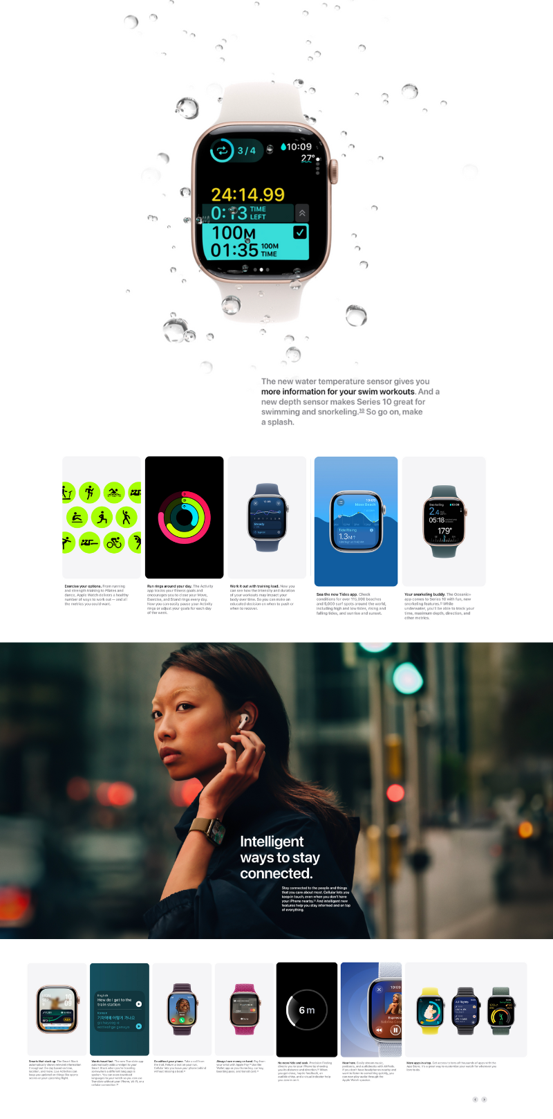 Apple Watch Series10 42mm 智能手錶 [GPS] 運動錶帶 [3色]【香港行貨】