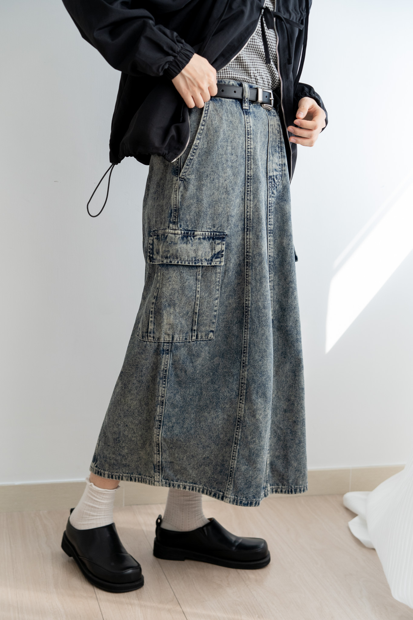 帥氣又百搭工裝牛仔裙 - 10274
