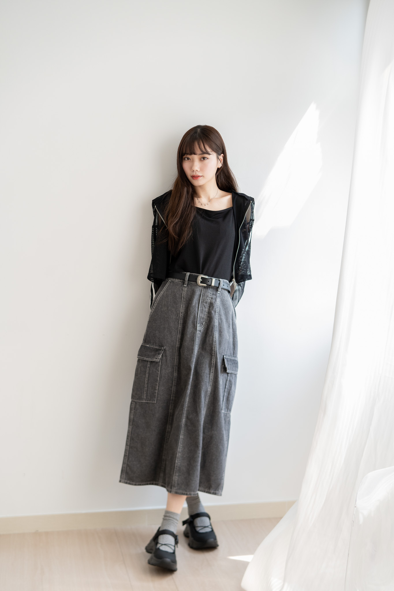 帥氣又百搭工裝牛仔裙 - 10274