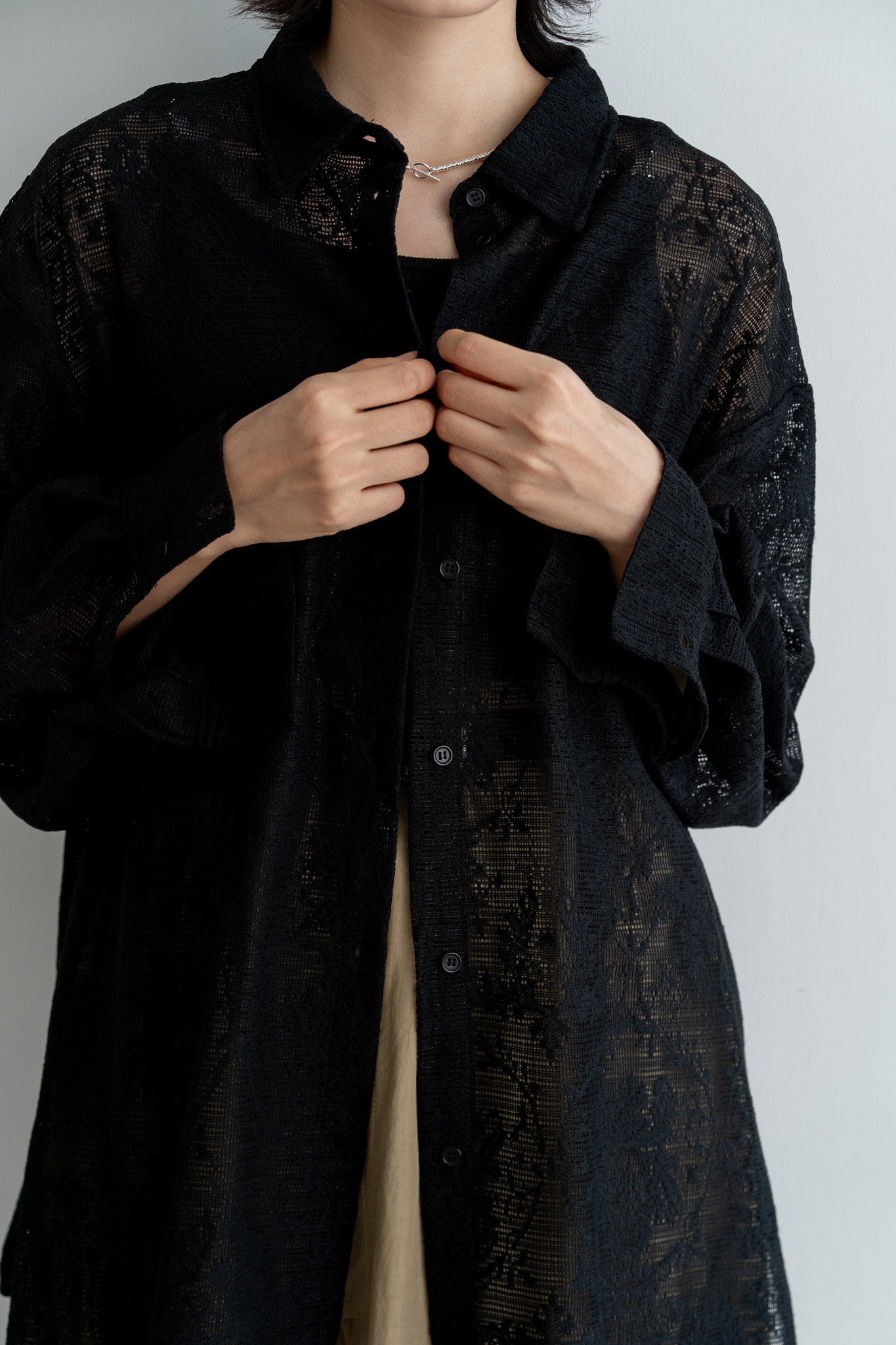 通花布恤衫 - 10147