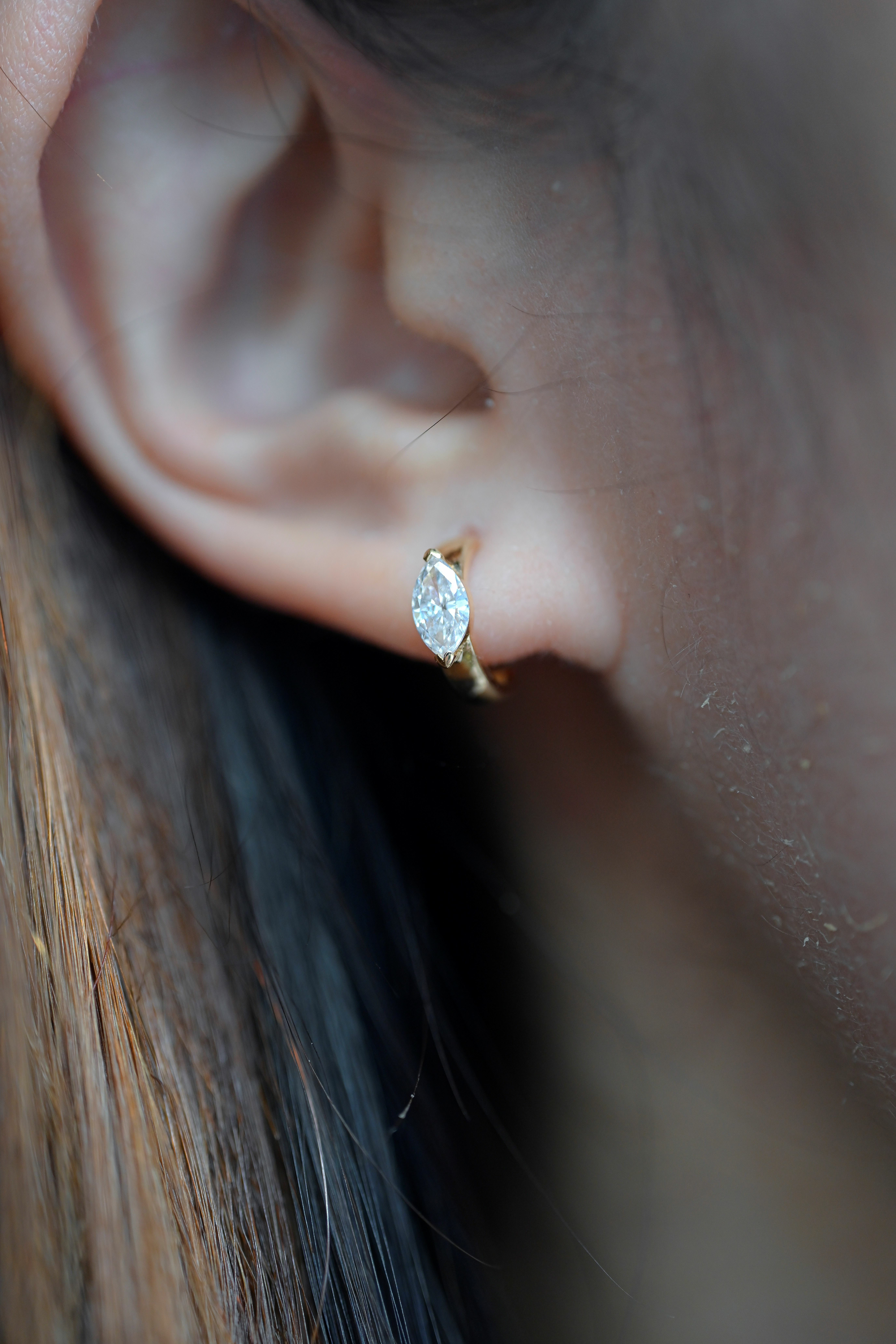 18K 0.60ct Marquise Diamond Earring