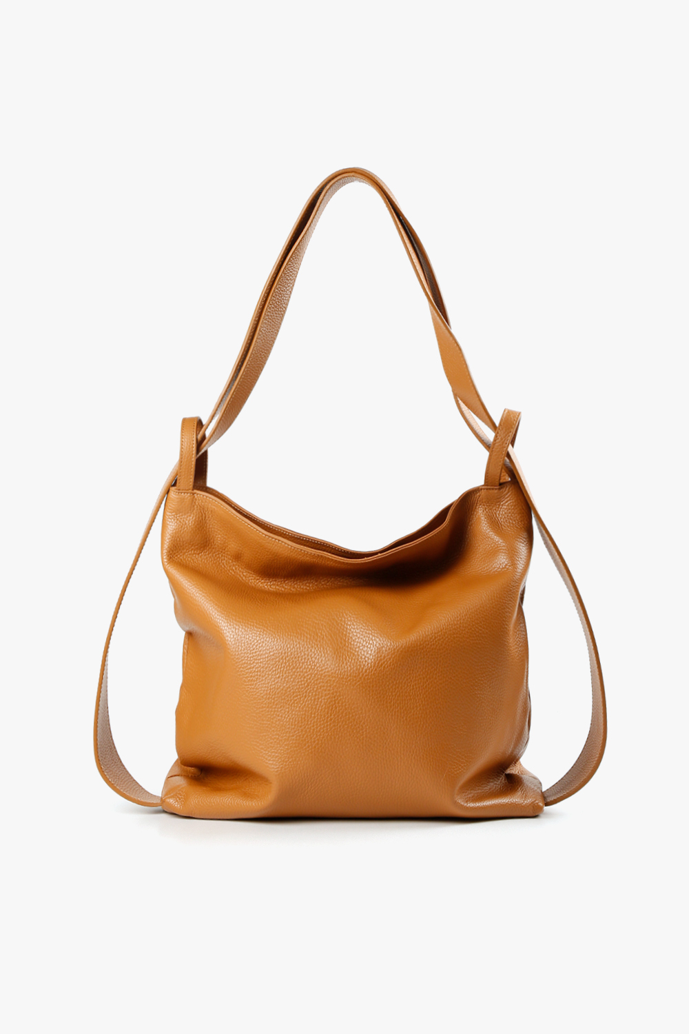 Doppia 極簡兩用中型方包 棕色