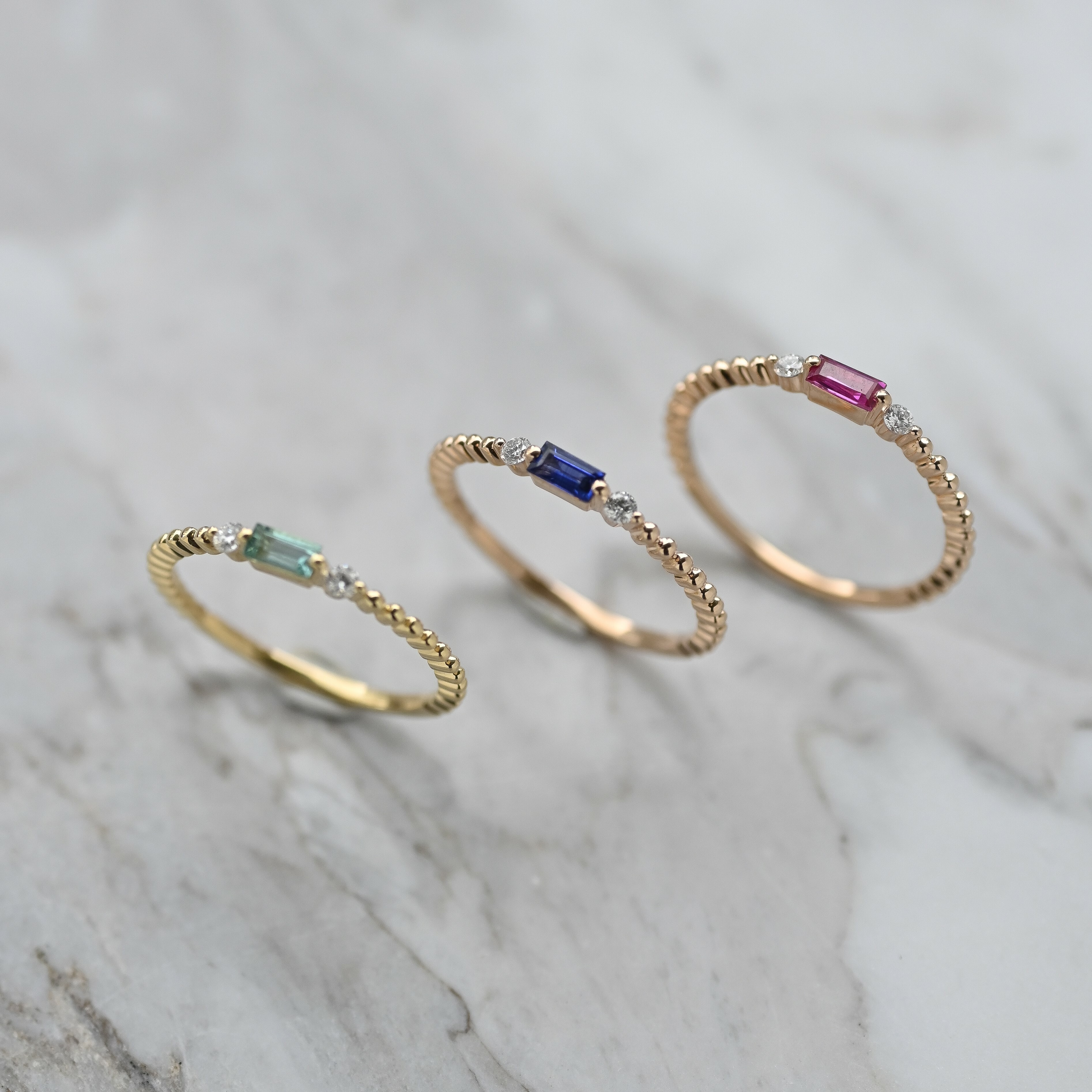 18K Semaforo Diamond Ring