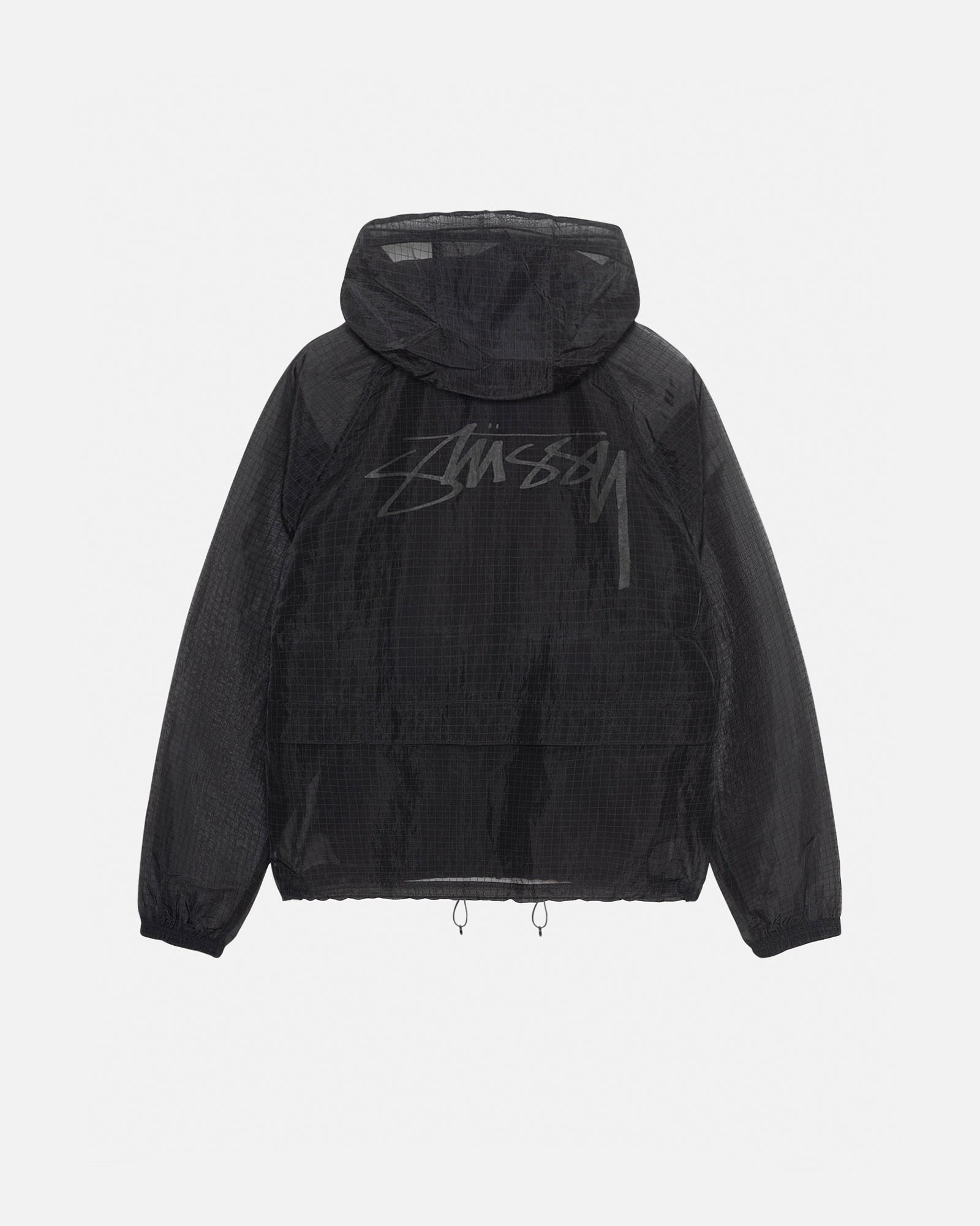 2024AW STUSSY BEACH SHELL TRANSPARENT RIPSTOP 防撕布料 連帽 風衣 外套 現貨