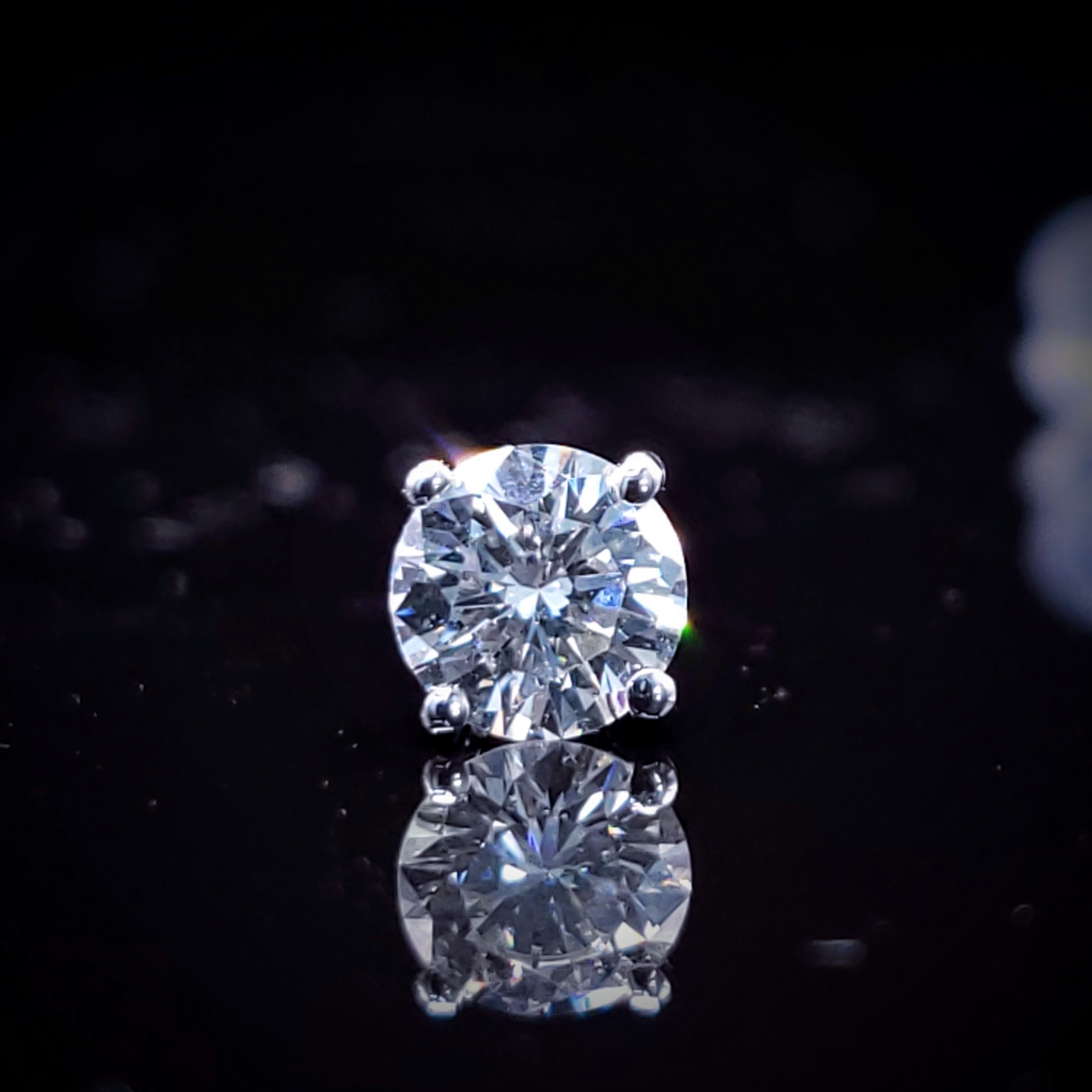 全新18K白金【主石31份鑽石】單耳環