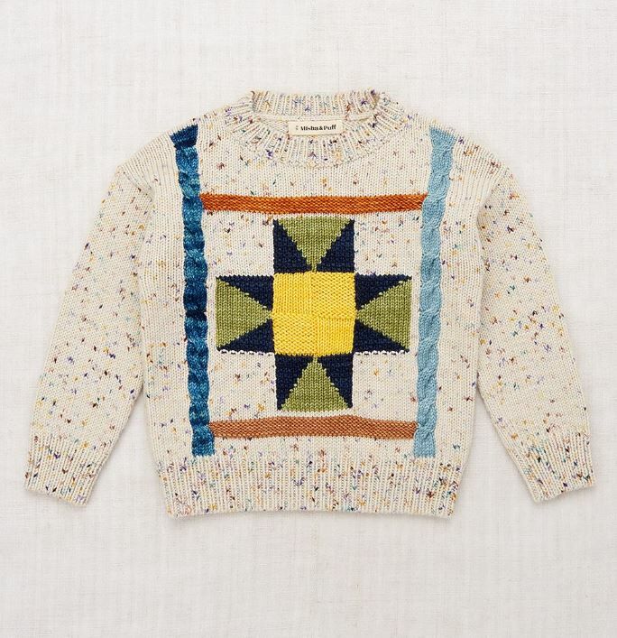 Misha & Puff 嵌花針織毛衣 Nova Quilt Pullover - Iris Confetti