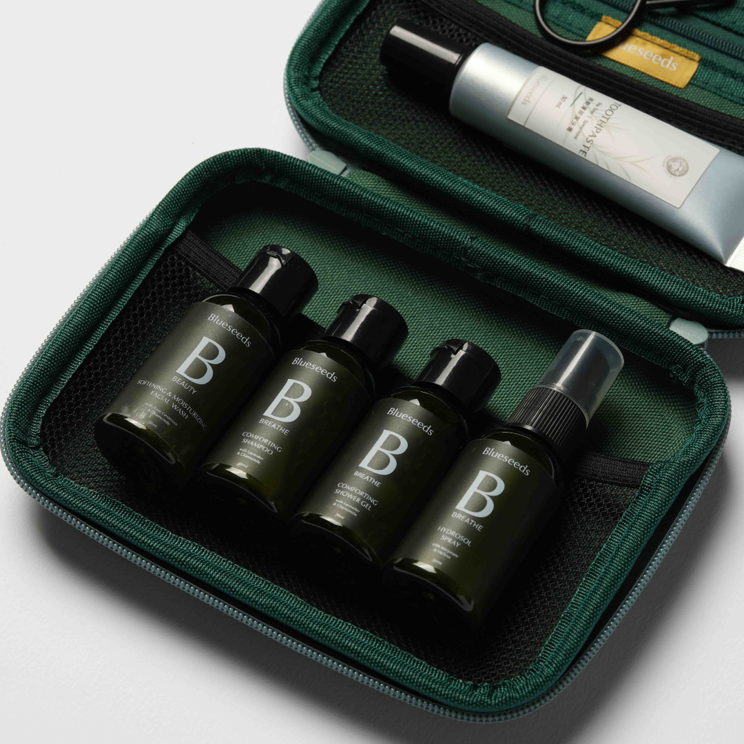 【永續旅遊】3~7 天旅行 6 件組 ( 潔顏 / 化妝水 / 沐浴 / 洗髮 / 牙膏 / 束口袋 or 過夜包 )