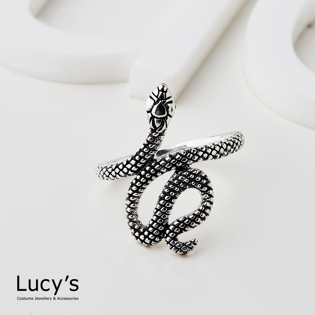 925純銀 單頭蛇 戒指 (101923)