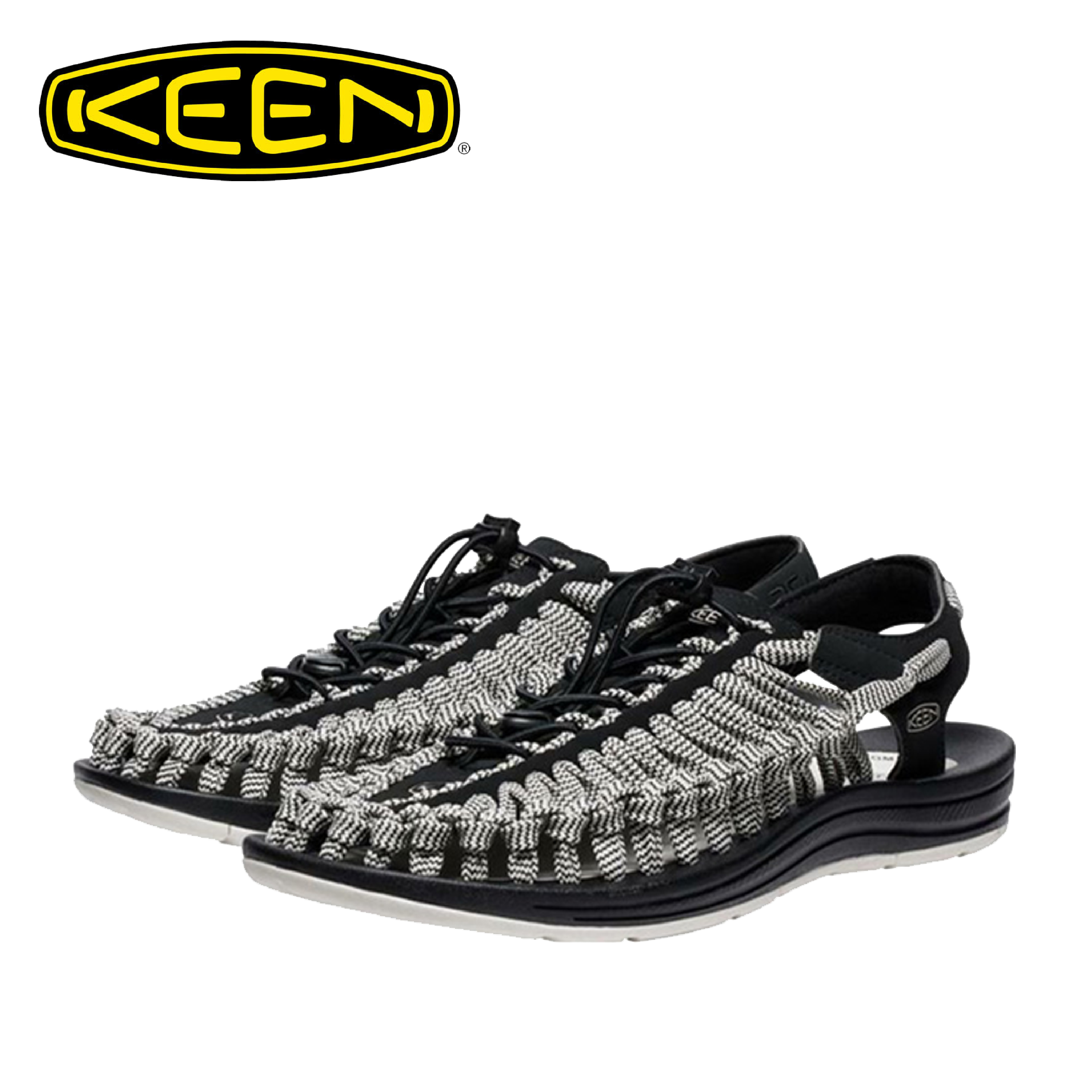 KEEN 美國 KEEN UNEEK FLAT 男款 黑色/白色 30K28876